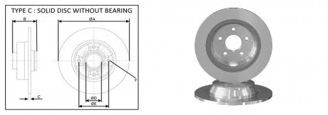 Диск тормозной APPLUS 61765AP