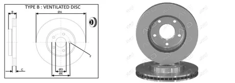 Диск гальмівний перед. Mitsubishi Lancer 1.5-2.4 08- APPLUS 61831AP