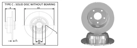 Диск тормозной (задний) Jeep Grand Cherokee 2.7CRD/3.1-4.7 99-05 (305x10) APPLUS 61852AP