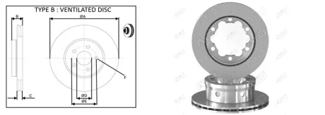 Диск гальмiвний APPLUS 62015AP