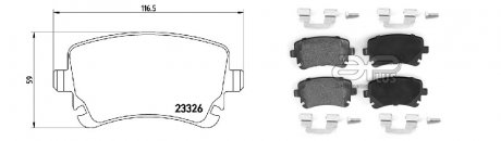 Колодка тормозная, лев/прав, задн AUDI A6 (4F2, C6) (04/04-06/11) APPLUS 71137BAAP