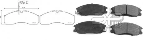 Колодка гальмівна, лев/правий, перед SSANGYONG KYRON (05/05-) APPLUS 71145BAAP