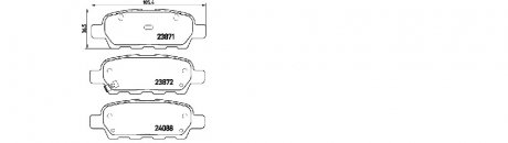 Колодка тормозная, лев/прав, задн NISSAN QASHQAI / QASHQAI +2 I (J10,JJ10) (12/06-12/13) APPLUS 71158BAAP (фото 1)