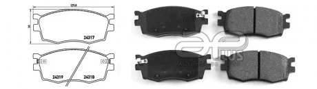 Колодка гальмівна, лев/правий, перед HYUNDAI i20 I (PB, PBT) (08/08-) APPLUS 71165BAAP