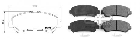 Колодка тормозная, лев/прав, перед NISSAN QASHQAI / QASHQAI +2 I (J10,JJ10) (12/06-12/13) APPLUS 71177BAAP (фото 1)