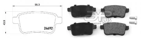 Колодка тормозная, лев/прав, задн RENAULT KANGOO Express (FW0/1_) (02/08-) APPLUS 71179BAAP