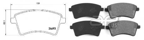 Колодка гальмівна, лев/правий, перед RENAULT KANGOO Express (FW0/1_) (02/08-) APPLUS 71180BBAP