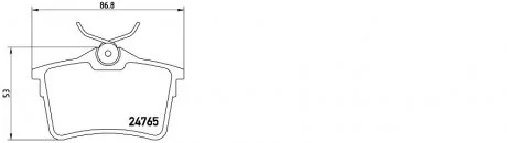 Колодка гальмівна, лев/правий, зад CITROEN BERLINGO Фургон (B9) (04/08-) APPLUS 71183BBAP