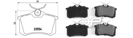 Колодки гальмівні задні Audi A6 (97-04), VW Jetta (84-91), Renault Scenic 03-> (APLUS) APPLUS 71210AAP