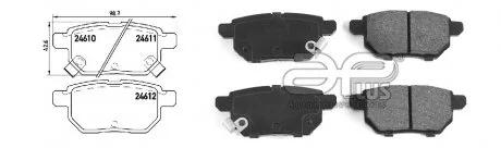 Колодка гальмівна, лев/правий, задн TOYOTA AURIS (_E15_) (10/06-09/12) APPLUS 71257BAAP