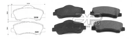 Колодка гальмівна, лев/правий, перед CITROEN C-ELYSEE(DD_) (11/12-) APPLUS 71263BAAP