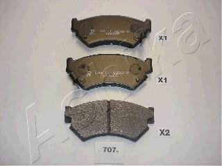 Тормозные колодки, дисковый тормоз (набор) ASHIKA 5007707