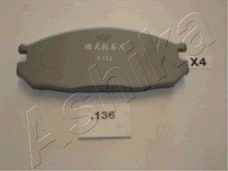 Гальмівні колодки, дискове гальмо (набір) ASHIKA 5101136