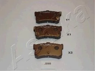 Фото тормозные колодки, дисковый тормоз (набор) ASHIKA 5105598 Тормозные колодки, дисковый тормоз (набор) ASHIKA 5105598