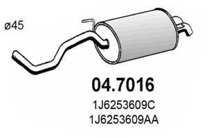Глушник вихлопних газів (кінцевий) ASSO 047016