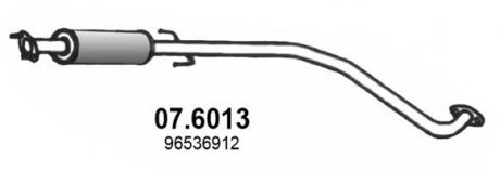 Глушник системи випуску (середній) ASSO 076013
