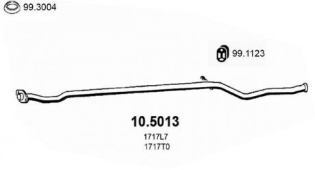 Труба вихлопного газу ASSO 105013