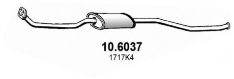 Глушник системи випуску (середній) ASSO 106037