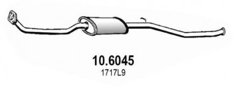 Глушник системи випуску (середній) ASSO 106045