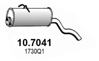 Глушник вихлопних газів (кінцевий) ASSO 107041
