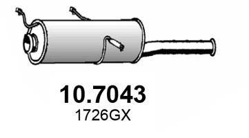 Глушник вихлопних газів (кінцевий) ASSO 107043