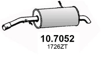 Глушник вихлопних газів (кінцевий) ASSO 107052