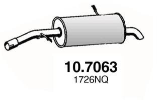 Глушник вихлопних газів (кінцевий) ASSO 107063