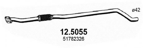 Труба вихлопного газу ASSO 125055