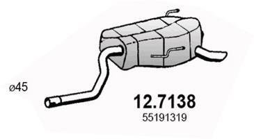 Глушник вихлопних газів (кінцевий) ASSO 127138