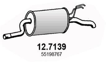 Глушник вихлопних газів (кінцевий) ASSO 127139