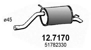 Глушник вихлопних газів (кінцевий) ASSO 127170