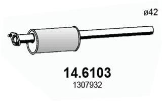Глушник системи випуску (середній) ASSO 146103