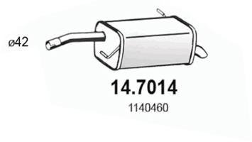 Глушник вихлопних газів (кінцевий) ASSO 147014