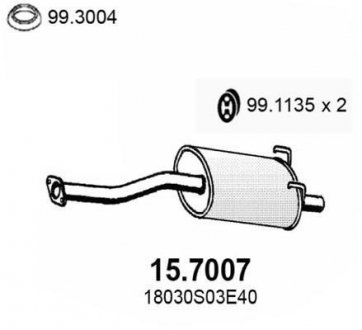 Глушник вихлопних газів (кінцевий) ASSO 157007