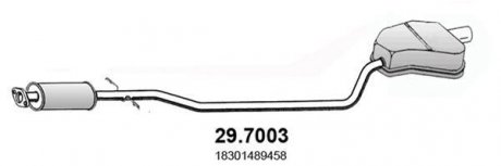 Глушник вихлопних газів (кінцевий) ASSO 297003