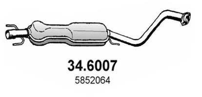 Глушник системи випуску (середній) ASSO 346007