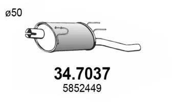 Глушник вихлопних газів (кінцевий) ASSO 347037
