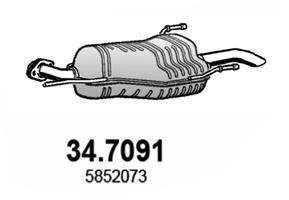 Глушник вихлопних газів (кінцевий) ASSO 347091