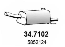 Глушник вихлопних газів (кінцевий) ASSO 347102