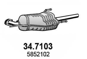 Глушник вихлопних газів (кінцевий) ASSO 347103