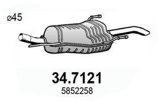 Глушник вихлопних газів (кінцевий) ASSO 347121