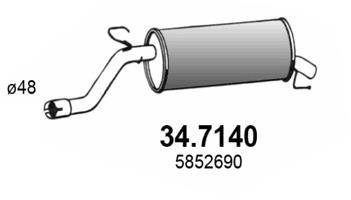 Глушник вихлопних газів (кінцевий) ASSO 347140