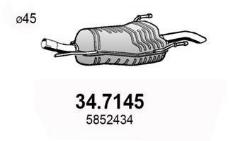 Глушник вихлопних газів (кінцевий) ASSO 347145