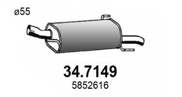 Глушник вихлопних газів (кінцевий) ASSO 347149