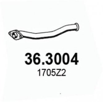 Труба вихлопного газу ASSO 363004
