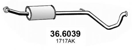 Глушник системи випуску (середній) ASSO 366039