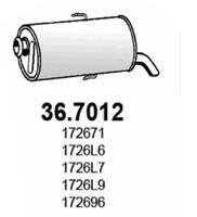 Глушник вихлопних газів (кінцевий) ASSO 367012