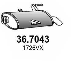 Глушник вихлопних газів (кінцевий) ASSO 367043