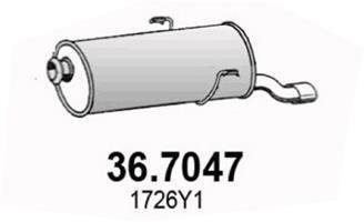 Глушник вихлопних газів (кінцевий) ASSO 367047