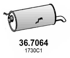Глушник вихлопних газів (кінцевий) ASSO 367064